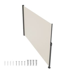 Tenda da Sole Retrattile in Alluminio per Patio 63FT X 118FT con Telo in Poliestere Impermeabile da 280g e Materiale PC - Product Image 1