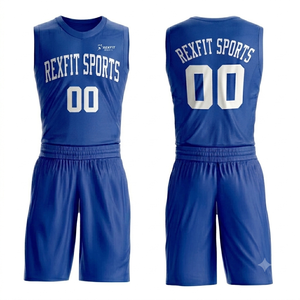 Maillot de basket-ball pour homme Rexfit Sports personnalisé, respirant, personnalisé avec nom, numéro, logo d'équipe, ensemble d'uniformes de football - Product Image 3