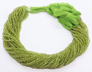 Peridoto Verde Natural, Gema Redonda Facetada, Piedra Suelta para Fabricación de Joyas, Pulseras y Collares, Venta al Por Mayor - Product Image 5
