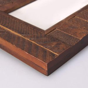 Wooden Picture <b>Frame</b> Wood Plank Design <b>with</b> Rustic Brown Finish Wall <b>Mounting</b> or Tabletop Display, Handmade Photo <b>Frame</b> - Product Image 3