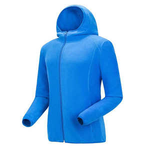 Chaqueta polar con capucha personalizada con orificios para los pulgares para hombre y mujer, en colores marrón, verde azulado, verde menta, gris, azul y rosa, ligera, con cremallera completa, abrigo cálido para exteriores. - Product Image 5