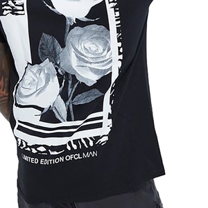 เสื้อยืดผ้าฝ้าย100% ระบายอากาศขนาดใหญ่พิเศษของผู้ชายเสื้อยืดสีดำปรับแต่งได้สไตล์สตรีท - Product Image 5