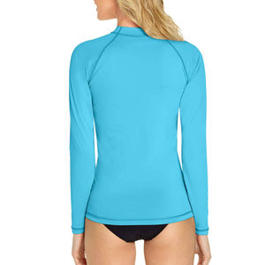 Chemise de bain anti-UV élégante pour femmes, manches longues, légère, avec impression personnalisable, séchage rapide et respirante - Product Image 4