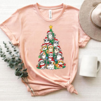 Vêtements propose des t-shirts pour hommes élégants et à séchage rapide, à thème de Noël, imprimés, en tricot léger, 100% polyester, vente en gros