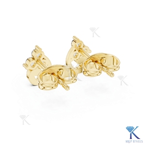 Lab Grown Diamond Abstract Swirl <b>Stud</b> Earrings 3 Stone Cluster 14K/18K Solid Gold Women's Jewelry Wedding Party Anniversary Gift - Product Image 6