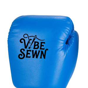 Gants de boxe en cuir bleu ciel personnalisés avec fermeture Velcro pour adultes, gants d'entraînement professionnels de boxe et de MMA 2026 - Product Image 2
