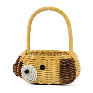 Amazing Dog Toy Storage Basket Kids Room Furniture Handwoven Rattan Craft Cute Animal Shape Organizer Storage <b>Bin</b> Wholesale - Product Image 1