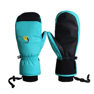 Gants de ski professionnels d'hiver pour femmes en cuir véritable chauffants, coupe-vent et respirants avec logo personnalisé pour le snowboard - Product Image 5