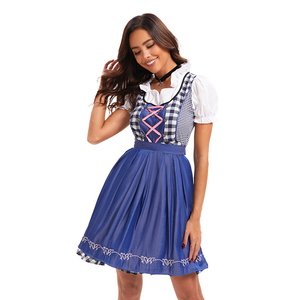 ชุดเดรสสไตล์บาวาเรียนสำหรับเทศกาล Oktoberfest ดีไซน์สดใสสำหรับผู้หญิง ความยาวระดับเข่า ระบายอากาศได้ดี ปักลายสวยงาม เหมาะสำหรับงานเฉลิมฉลอง - Product Image 2