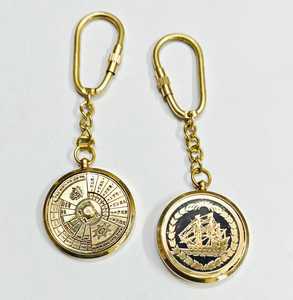 Luxury <b>Compass</b> Key <b>Chain</b> Magnetic Brass Rectangle Fashion Trend for Car Bike Motorcycle Home Office Decor - Product Image 2