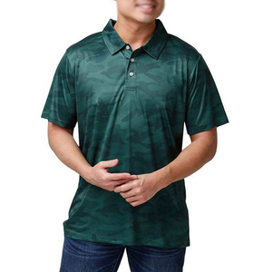 Polo camouflage pour homme, manches courtes, séchage rapide, polyester tissé, style décontracté, polos pour homme - Product Image 4