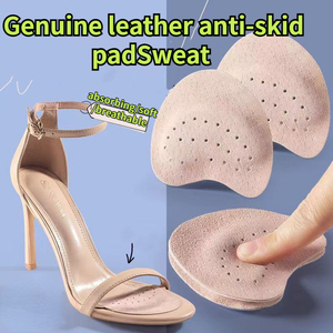 Soletta in vera pelle antiscivolo, assorbente, morbida e traspirante per sandali con tacco alto da donna, con cuscinetto per l'avampiede. - Product Image 2