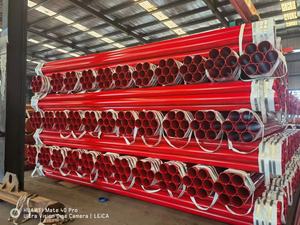 Tuyaux en acier pour la lutte contre l'incendie, norme ASTM d'Amérique latine, NFPA, rainurés, revêtement FBE rouge RAL3000, fabrication en usine - Product Image 6