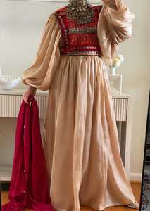 Vestidos Afganos de Alta Costura para Mujer, Hechos a Mano, con Bordado Intenso, Mangas Abullonadas, Largos hasta el Suelo, para Bodas - Product Image 6