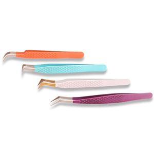 Pince à épiler d'extension de cils en vrac en acier inoxydable Logo personnalisé Meilleure pince à cils disponible en différents angles - Product Image 2