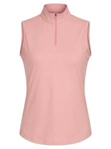 Chaleco de equitación sin mangas para mujer con media cremallera y cuello alto, ropa deportiva ecuestre para entrenamiento al aire libre - Product Image 5