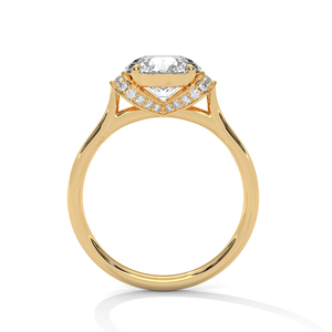 Anillo Elegante de Diseño en Oro Amarillo de 14 Quilates con Corte Redondo Brillante, Certificado por GRA, Anillo de Diseñador Perfecto para Ocasiones Especiales - Product Image 3