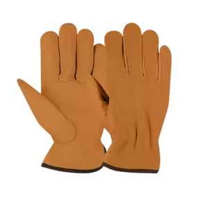 Gants de travail en cuir de vachette pleine fleur et croûte de qualité supérieure pour la sécurité industrielle et la protection des mains, gants de jardinage - Product Image 4