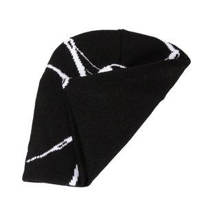 Gorro de punto Y2K de acrílico con estampado jacquard integral de calavera Mea Culpa y araña roja y negra, gorro de invierno estilo streetwear - Product Image 6