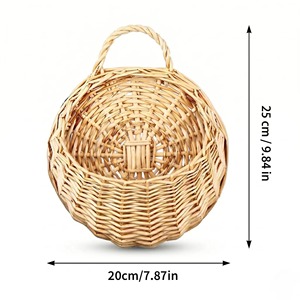 Rattan Wall Hanging Planter Perfect <b>For</b> Indoor Outdoor <b>Plants</b> Boho Home Decor Woven Hanging <b>Basket</b> Wholesale From India - Product Image 4