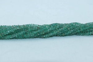 Venta al por Mayor de Gemas Indias, Cuentas Redondas Facetadas de Esmeralda Rusa Natural de 3-4 mm, Tamaño de Hilo de 16 Pulgadas, Piedras Preciosas Sueltas para Joyería - Product Image 5