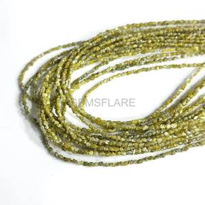 Cuentas de diamante amarillo natural, cuentas de diamante amarillo sin cortar de 2-3.5MM, cuentas de diamante en bruto, pepitas de diamante para la fabricación de joyas. - Product Image 1