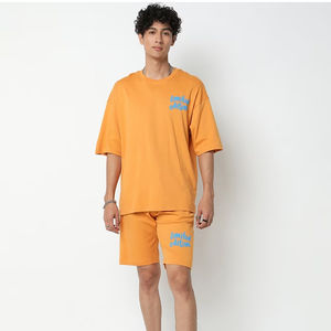 Ensemble deux pièces OEM personnalisé : T-shirt vintage en coton délavé à l'acide et short de survêtement pour homme, imprimé DTG, style streetwear - Product Image 1