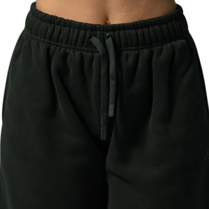 Women's Dark Green Oversized Sweatpants with Elastic Waist Soft Fleece Relaxed Fit Gym Workout Training Casual Activewear Bottom - Product Image 4