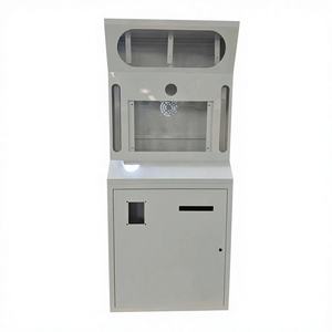 Carcasa Personalizada para Kiosco, Puertos con Placa Frontal, Gabinete Metálico Gris, Servicio de Fabricación de Chapa Metálica SEIKI, Sistema de Cableado Oculto - Product Image 5