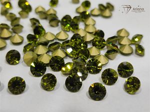 ARIANA Piedras de Cristal Premium Chaton con Base Puntiaguda Olivino Esmeralda Peridoto para Fabricación de Joyas, Accesorios de Vestir, Browbanda - Product Image 3