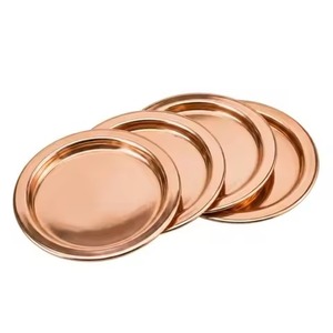 Ensemble de sous-verres créatifs en cuivre, tapis décoratifs pour boissons, pour table basse, salle à manger, mariage, restaurant, hôtel, fête - Product Image 1