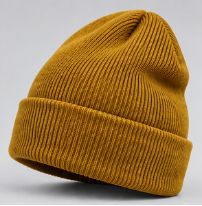 Gorros de punto lisos para bordado personalizado, gorros cálidos de invierno con puño para hombres, mujeres y niños, gorros lisos acanalados al por mayor, personalizables. - Product Image 1