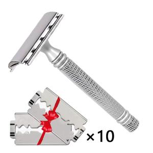 Maquinillas de Afeitar de Seguridad Profesionales de Acero Inoxidable para Hombre, Reutilizables, Manuales, con Acabado Espejo, para el Cuidado Diario - Product Image 5
