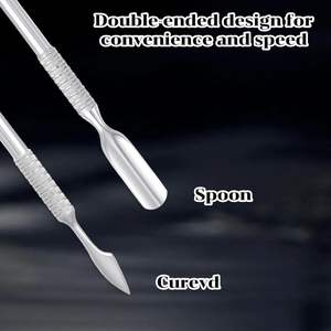 Pousse-cuticules professionnel réutilisable à double tête UBI en acier inoxydable pour ongles des mains et des pieds - Product Image 6