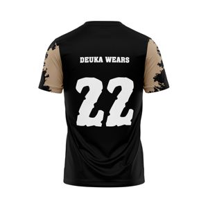 T-shirt de baseball personnalisé OEM avec nom et numéro d'équipe, col rond, maillot d'entraînement à manches courtes, 100 % polyester, évacuation de l'humidité - Product Image 2
