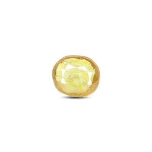 Loose 4.05 Carat Oval Cut Yellow Sapphire Gemstone for Fine Jewelry - Product Image 1