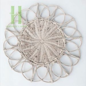 Sets de table tissés en rotin rond de vente chaude pour décor de table à manger napperons de ratan de noël napperons rustiques OEM du Vietnam - Product Image 3
