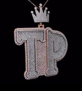 Pendentif Hip Hop Classique en Argent Sterling 925 avec Diamant Moissanite VVS Taille Ronde, Plaqué Rhodium, Style Moderne et Entièrement Sertie de Pierres - Product Image 3
