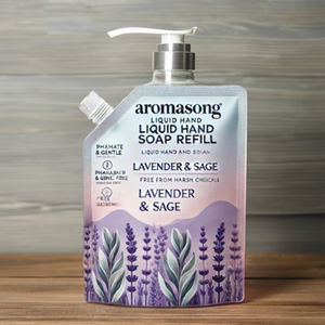 Savon liquide pour les mains en recharge de 32 oz, marque privée, parfum lavande et sauge rafraîchissant, formule biologique douce, blanchissante et anti-acné - Product Image 2