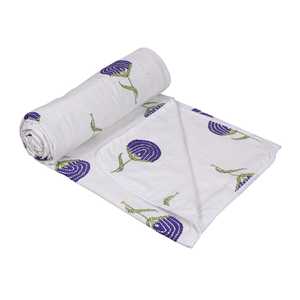 Dohar Hand Block Printed Beautiful Blanket New Floral Print Cotton 100% Pure Cotton Printed Dohar Made From Natural Cotton - Product Image 2