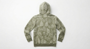 เสื้อฮู้ดดี้ผ้าเฟรนช์เทอร์รี่เนื้อหนา สีเขียวมะกอก พิมพ์ลายแบบดิสชาร์จ คอกลม มีเชือกผูกและกระเป๋าหน้า - Product Image 3