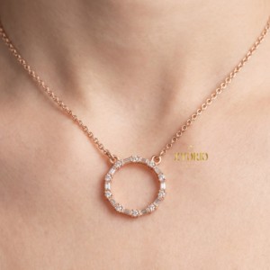 Collar con Colgante de Diamantes de Plata de Ley 925 de Lujo para Mujer, Chapado en Oro Rosa, Joyería Fina para Aniversario, Novia, Ocasiones Elegantes - Product Image 4