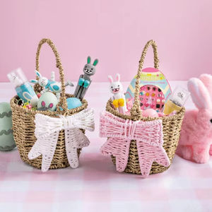 Nuevo diseño para la colección de Pascua: cesta de mimbre con lazo, hecha en Vietnam, con precio de mayoreo. - Product Image 1