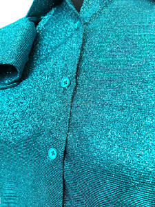 Chemise de spectacle western pour femme sur mesure, noire avec imprimé tribal turquoise et fermeture éclair sur le devant, vêtements d'équitation et de rodéo - Product Image 4