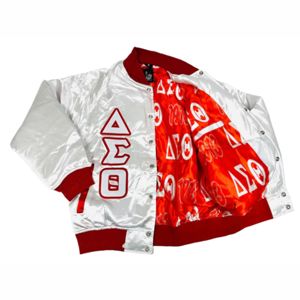 Veste en satin personnalisée avec logo brodé pour homme, idéale pour le cheerleading, la danse, le baseball, ou comme veste universitaire en satin de soie doux, collection 2026 - Product Image 2