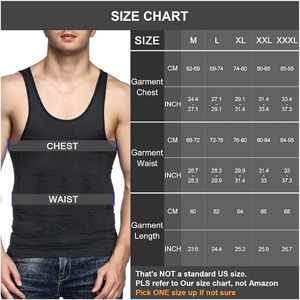 Men Body Shaper Slimming Compression Tank <b>Top</b> Abdomen <b>Tummy</b> <b>Control</b> Corset Invisible Chest Fat Burner Shapewear <b>Vest</b> - Product Image 6