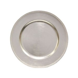 Plato decorativo antiguo de metal martillado en oro rosa de 13 pulgadas, bandeja redonda para servir en bodas, eventos y fiestas. - Product Image 6