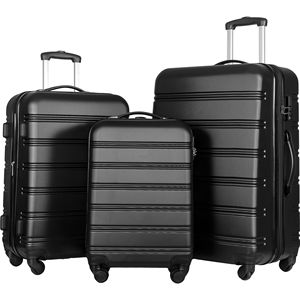 TSA lucchetto 3 pezzi Set portapacchi Hardside Spinner valigia in 20 "24" 28 "taglie - Product Image 1