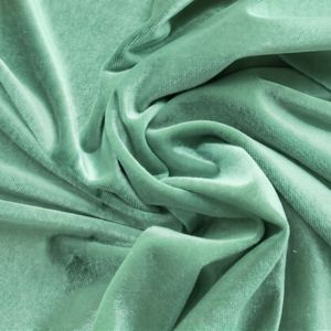 Romantic Aqua Velvet Fabric Solid Plain Woven 100% Polyester Medium Weight Brushed Sueded Material Formal Wear Wedding Apparel - Product Image 2