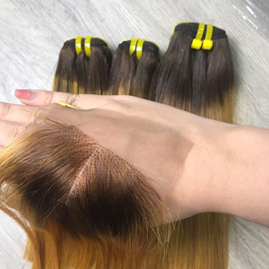 Venta al por mayor 100% de alta calidad para Ombre Ginger Extensiones de cabello humano vietnamita hueso recto Super calidad tejido doble dibujado - Product Image 5